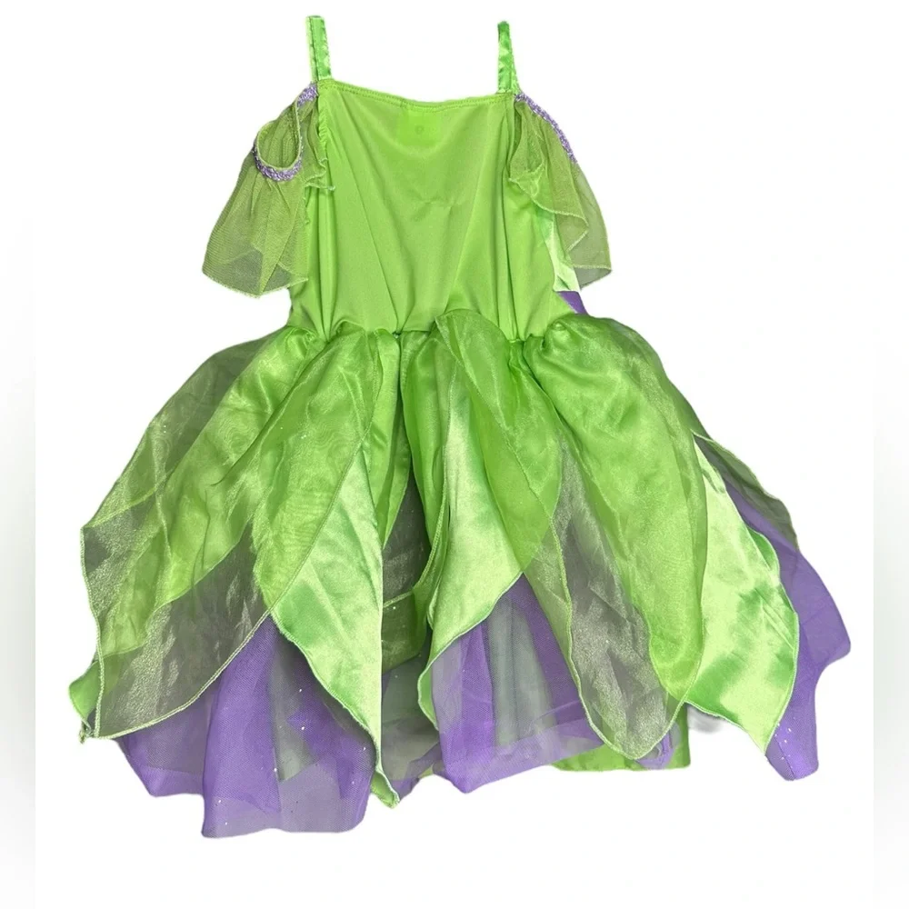 Disney Lime Green and Purple Fairy Costume Dress Tinkerbell - Picture 5 of 5